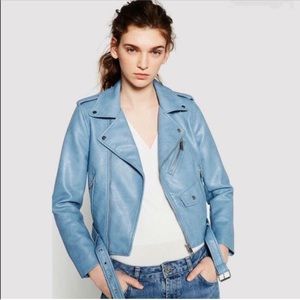 SOLD‼️[ZARA] NWOT. FAUX LEATHER BIKER JACKET.